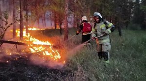 Ликвидация природного пожара на границе Калачевского и Городищенского районов 27.07.23