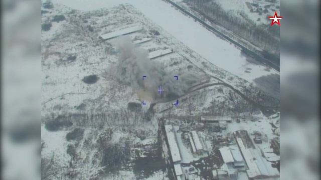 МО РФ опубликовало кадры уничтожения склада ВСУ высокоточным оружием