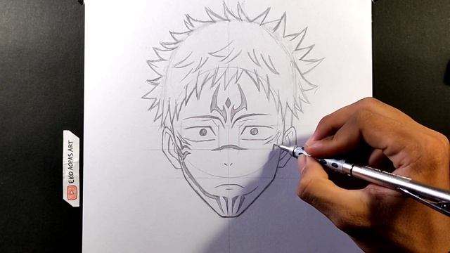 How to Draw Itadori Yuuji - Jujutsu Kaisen