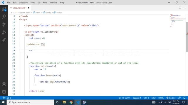 Closure in JavaScript| JavaScript Closures | Closure in JavaScript with Example| JavaScript |Closur