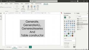 #powerbi #dax #table manipulation#generate #generateall #generateseries #tableconstructor(Video -48