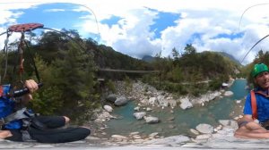 Спуск на зиплайне в каньоне Гейнук в Кемере снято на камеру insta 360 onex2