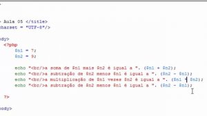 Curso de PHP com Mysql - Aula 06 - Operadores aritméticos