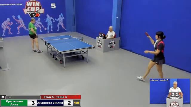 13:00 Красилова Анна 3-0 Андреева Лилия стол 5 ЮГ-2 10.06.20 смотреть онлайн