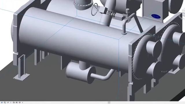 Центробежный чиллер Carrier 19XR Revit Family
