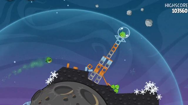 Прохождение Angry Birds Space. Эпизод Cold Cuts. Уровень 2-17 смотреть онлайн