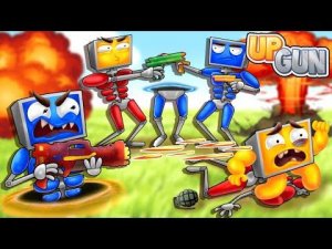 Я НАШЕЛ КАРТУ СПОСОБНОСТЕЙ НА НЕУЯЗВИМОСТЬ И У НИХ СГОРЕЛИ ОПЫ! УГАРНАЯ БИТВА РОБОКОЛОБКОВ UPGUN!