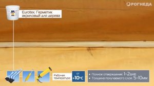 Шовный герметик для дерева Eurotex технология нанесения