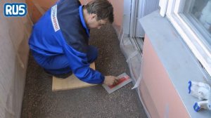 Монтаж сухой стяжки на лоджии