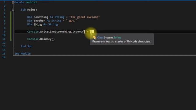 Visual Basic tutorial 4 (Strings and string manipulation)