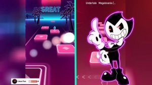 Bendy And The Ink Machine 'BendyLand' Vs Undertale Song - Tiles Hop "Endless Mode" Linux Fun