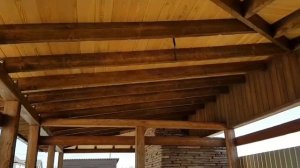 Красивая деревянная беседка под старину  в Ростове на Дону от компании...Мир Навесов...