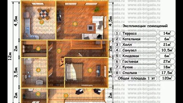 Проект дома 10х12 с мансардой