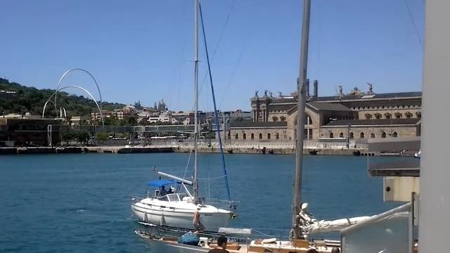 Разводной мост в Барселоне. Испания. Barcelona Spain. Port Vell