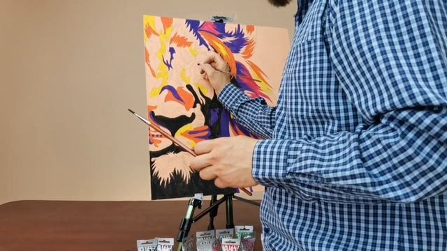 "ЛЕВ" В СТИЛЕ ПОП-АРТ /АКРИЛ/ МАСТЕР-КЛАСС смотреть онлайн