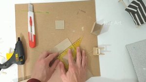 Делаю макет тумбы и стула для диорамы "Интерьер"