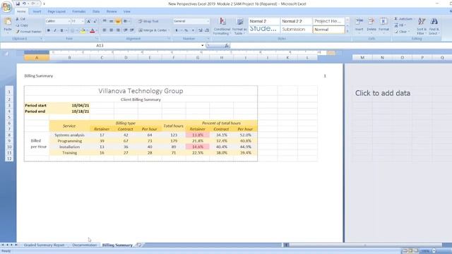 New Perspectives Excel 2019 | Module 1: SAM Project 1a #newperspective #module1 #samproject1a