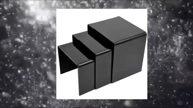 HomCom 3 pc 5mm Acrylic Nesting Waterfall End Table - Black смотреть онлайн