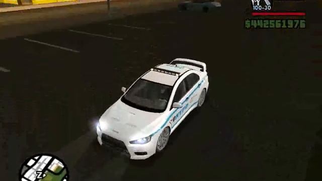 Mitsubishi Lancer Evolution X NYPD and Miami Dade for GTA SA смотреть онлайн