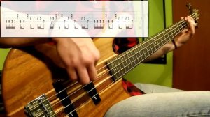 Cake - The Distance (Bass Cover) (Play Along Tabs In Video)