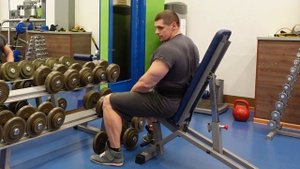 Техника выведения гантелей на жиме сидя