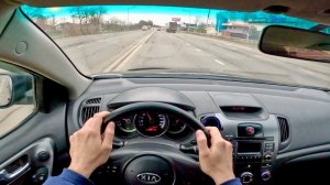 KIA CERATO 2010 тест драйв от первого лица в городе