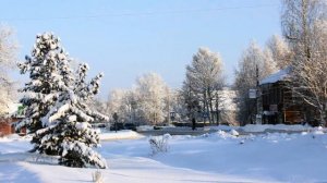 Зима в городе Мантурово Костромской области