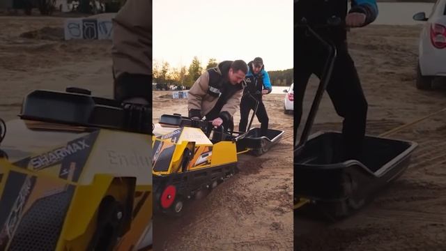 Вытянет ли мотобуксировщик автомобиль? #globaldrive #отзывы #sharmax #рыбалка #охота смотреть онлайн