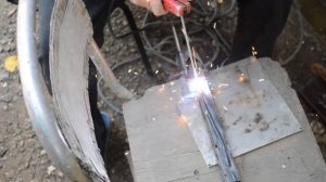 Сварка сварочным аппаратом с форсажем дуги "прометей 200"