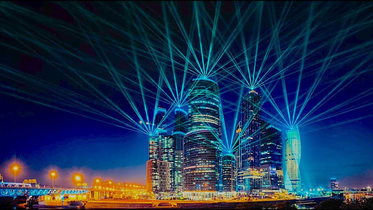 Moscow-City Skyscraper Show. Шоу небоскрёбов Москва-Сити. Концепт шоу ко дню города Москвы.