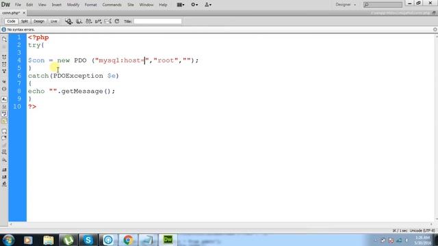 PHP Data Objects (PDO) Tutorials: CONNECTION TO DATABASE 2017