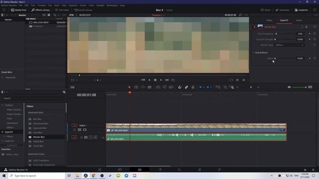 Как сделать пикселизацию в DaVinci Resolve