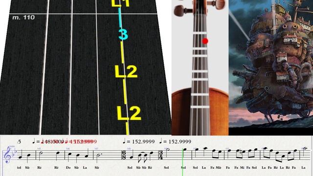 Merry go round of Life Violin Tutorial / Tab Tutorial / Sheet Music Violin / Tabs / Play Along