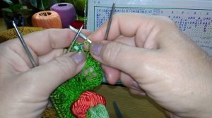 Ажурные салфетки спицами. Салфетка 16 (часть 2).
