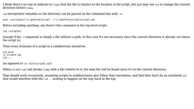Databases: Relative path for psql copy file? (4 Solutions!!) смотреть онлайн