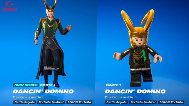 DANCIN' DOMINO Emote (new ICON SERIES) with Legendary Skins - Fortnite vs LEGO смотреть онлайн