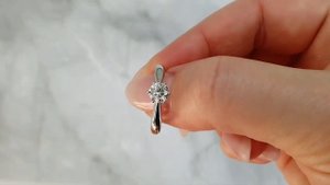 Кольцо с выращенным бриллиантом 0.550 ct