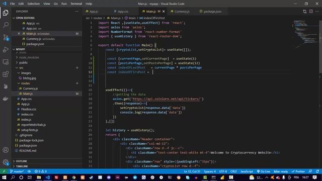 ReactJs Project (simple react js pagination part one)