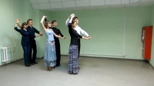 Вальс прогулка с переходом. Схема танца