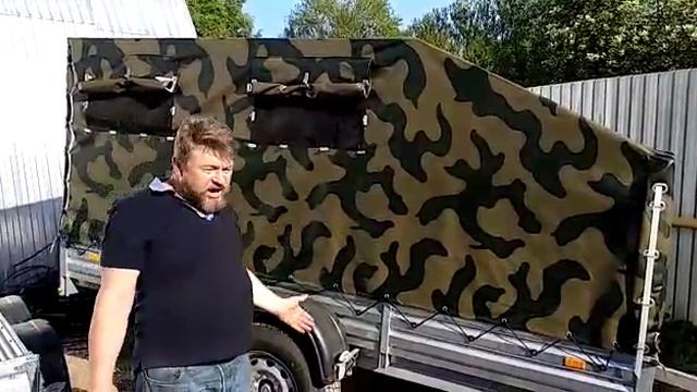 Прицеп МЗСА 817717.016 с тентом палаткой. Для рыбалки и охоты смотреть онлайн