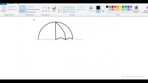 Как нарисовать зонтик в Paint