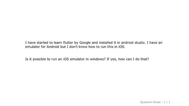 Android : Flutter: iOS Emulator for Windows