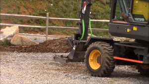 Volvo EW60E Compact Wheeled Excavator Demo