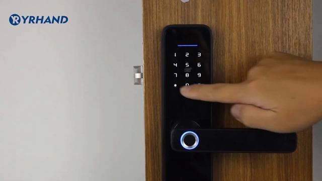 Биометрический замок YRhand X2. Установка на выставочную дверь.