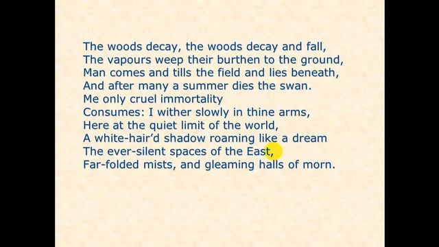 Alfred Lord Tennyson's "Tithonus" a Critical Analysis смотреть онлайн