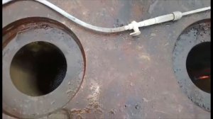 Резка металла термокопьём . Cutting a part with an oxygen lance. Weight 26 tons !!!