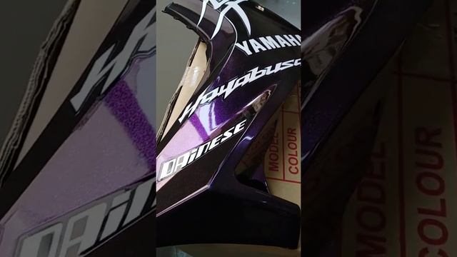 YAMAHA MOPED LC135 V1 DESIGN HAYABUSA PURPLE COLOUR PARTS BODY COVERSET HLD WITH GRAPHIC STIKER HLD