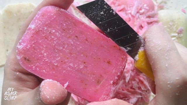 Soap ROSE of BULGARIA. Cutting soap. ASMR video # 466 смотреть онлайн