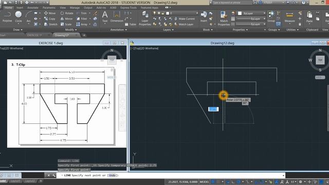 Draw in AutoCad w/o construction lines, use Temporary Track Point смотреть онлайн