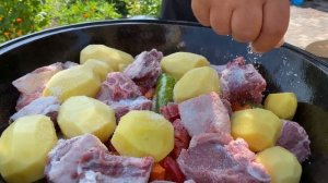 Легендарное блюдо из Средней Азии! Рецепт на любой случай жизни - баранина в казане на костре